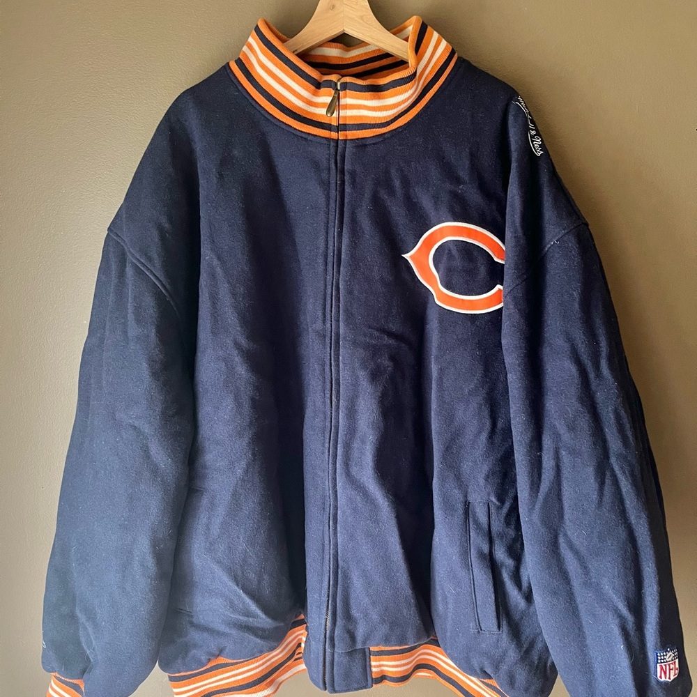 Vintage Mitchell & Ness Chicago Bears Reversible Jacket.